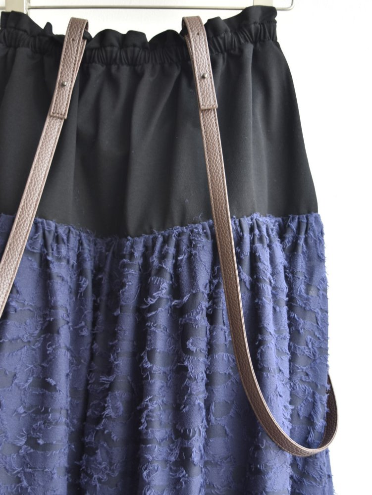 cut Jacquard skirt with suspender| NAVY.WO ネイビーウォ公式