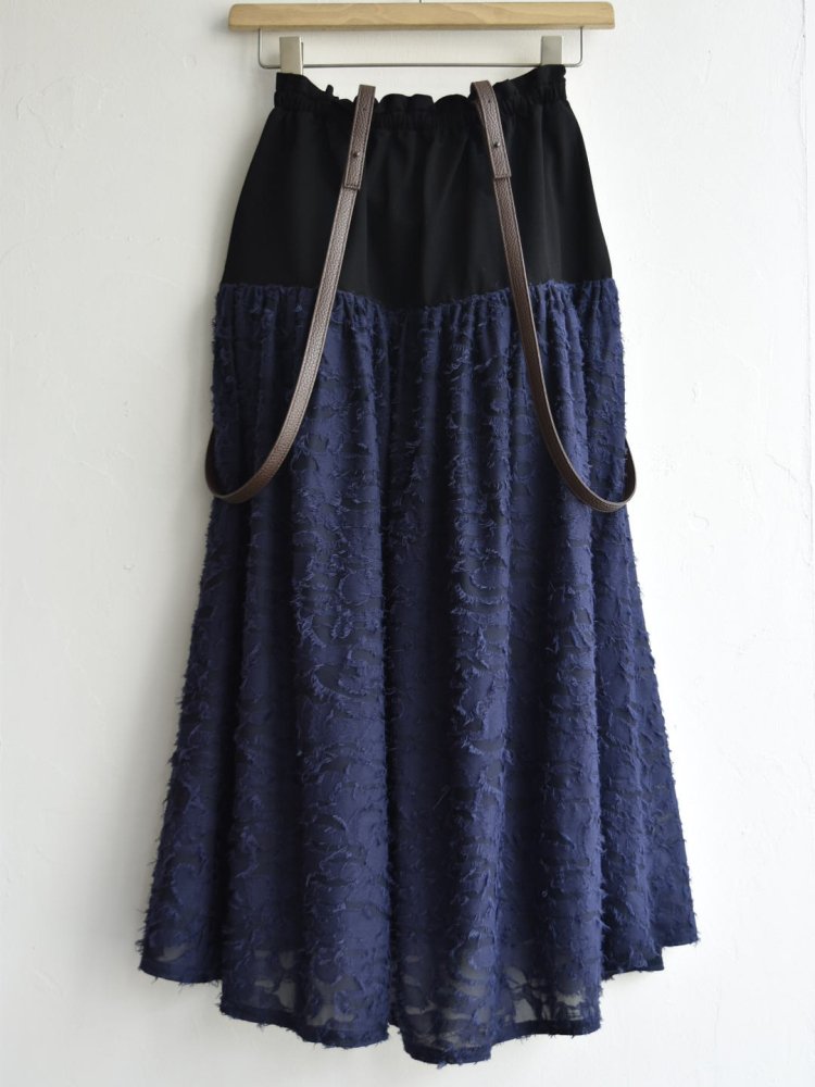 cut Jacquard skirt with suspender| NAVY.WO ネイビーウォ公式 ...