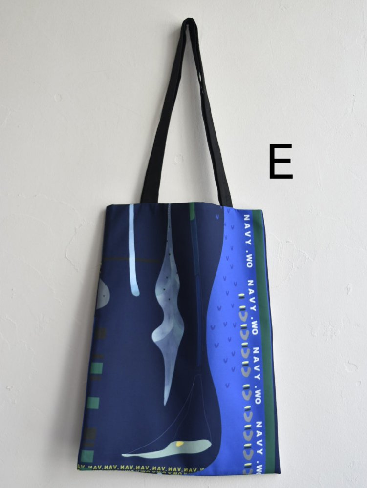 NAVY.WO バッグ ﾈｲﾋﾞｰ Callalily tote bag - NAVY.WO（ネイビー・ウォ