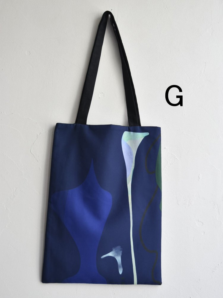 NAVY.WO バッグ ﾈｲﾋﾞｰ Callalily tote bag - NAVY.WO（ネイビー