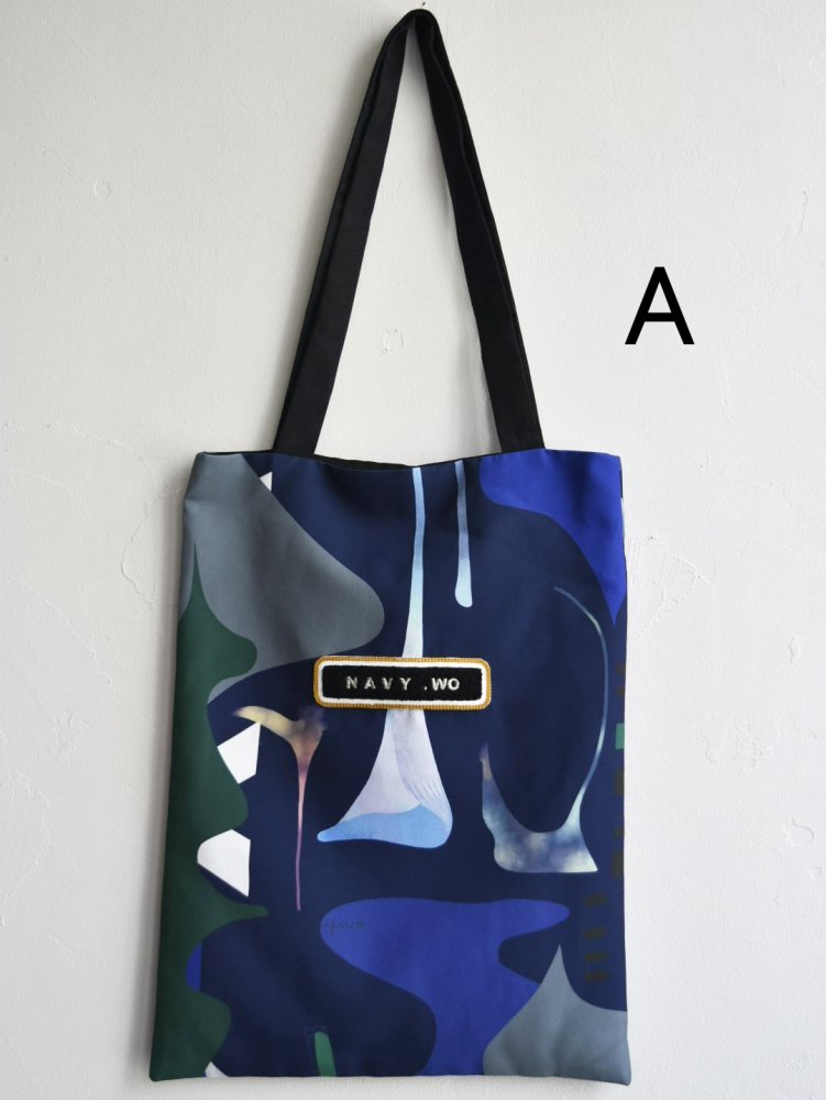 NAVY.WO バッグ ﾈｲﾋﾞｰ Callalily tote bag - NAVY.WO（ネイビー・ウォ