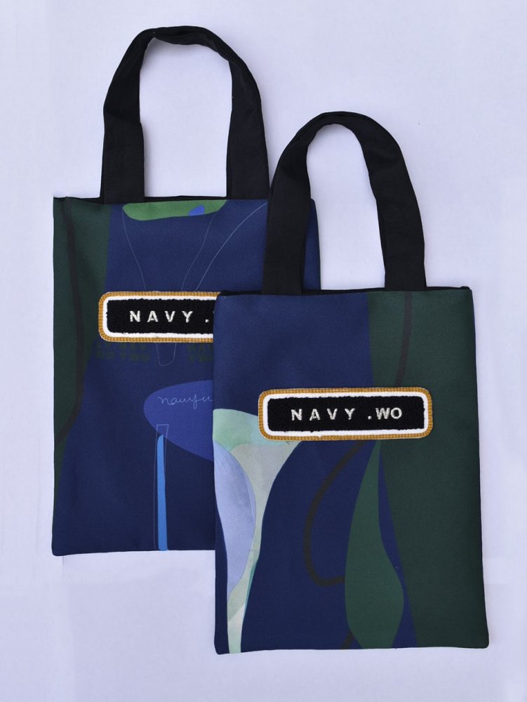 NAVY.WO バッグ ﾈｲﾋﾞｰ Callalily mini tote bag - NAVY.WO（ネイビー