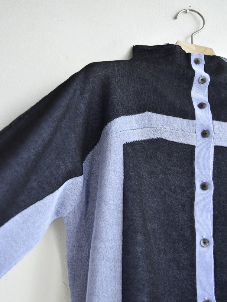 sheer bicolor cardigan| NAVY.WO ネイビーウォ公式オンライン