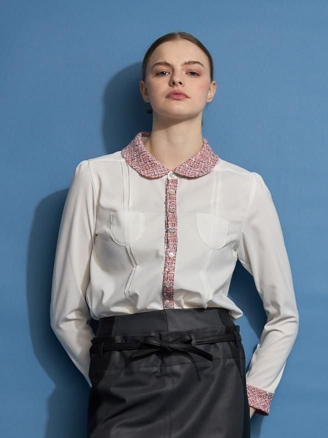 washable tweed blouse | NAVY.WO ネイビーウォ公式オンライン