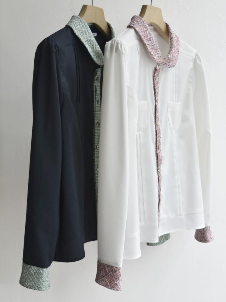 washable tweed blouse | NAVY.WO ネイビーウォ公式オンライン