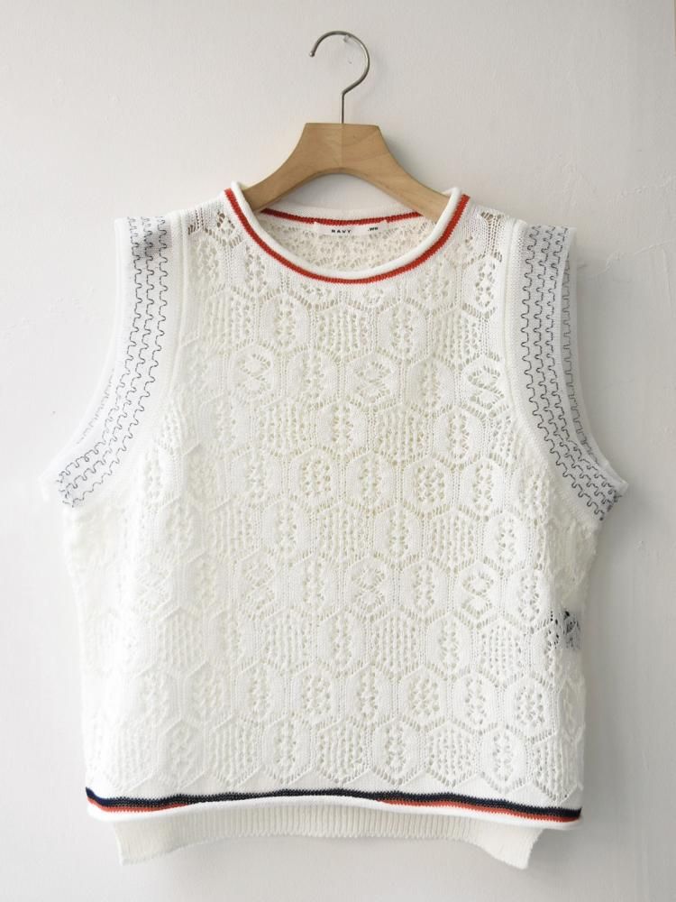 Knit Vest - ネイビー fit=scale-down,w=1200