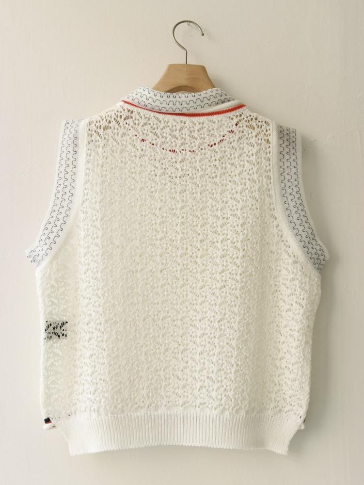 Knit Vest - ネイビー Knit Vest - ネイビー | harapeco Store