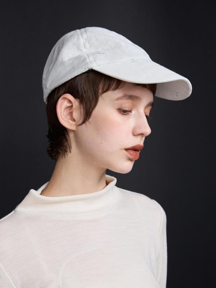 メゾンドドルチェ　撥水キャップ　ホワイト maison de dolce. ドルチェ撥水キャップ 白 point cap/white