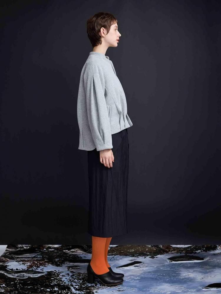 Origami Washer Wool Skirt NAVY.WO ネイビーウォ公式オンライン