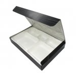 紙BOX 一体型90-60 黒木目 ＋ KW528紙中仕切付　50組セット