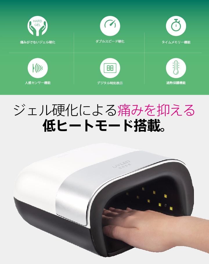 デジタルiネイルプリンター 専用UV/LEDファンランプ付き 箱説明書付き UVジェルネイル・UVクラフトレジン UVライト 36W 取扱説明書