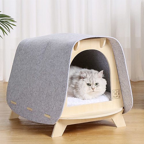 M-PETS】エムペッツ ウッディコージーキャットハウス - AsoboLabo