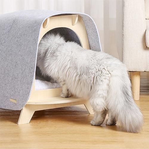 M-PETS】エムペッツ ウッディコージーキャットハウス