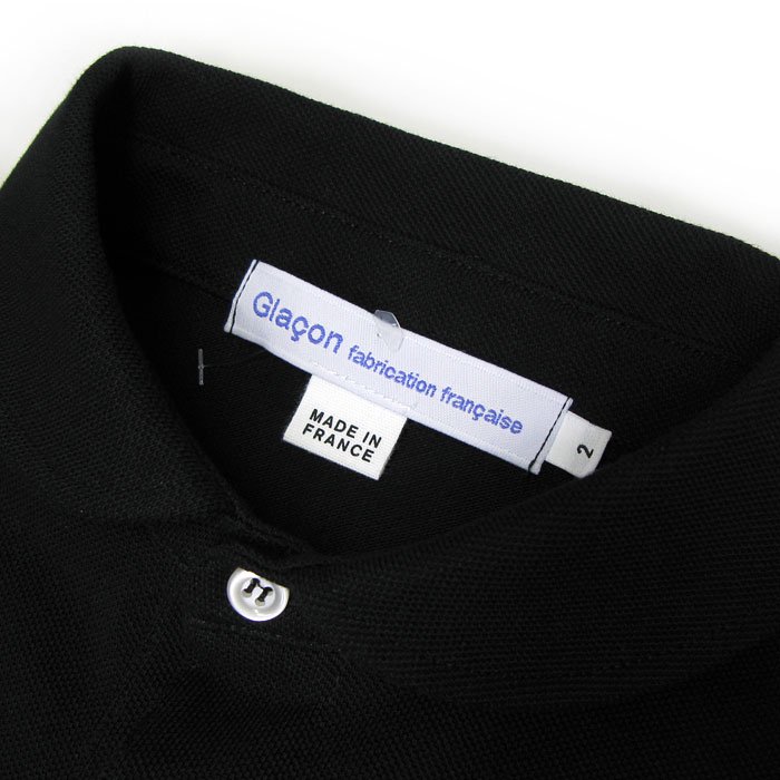 Glacon（グラソン）ラウンドカラー ポロシャツ（ブラック） 詳細画像6