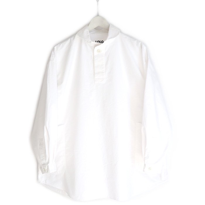  LOLO LIKE（ロロライク）定番プルオーバー型 ビッグシャツ（白）
