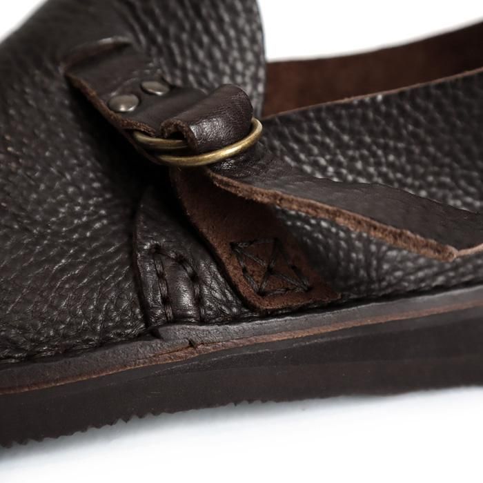 Fracap（フラカップ）レザーサンダル（ブラウン） - 5minutes