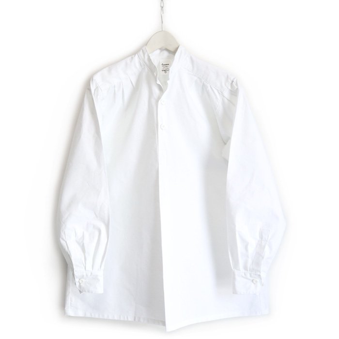 LE LABOUREUR（ラブルール）スタンドカラー ロングシャツ（ホワイト） 詳細画像