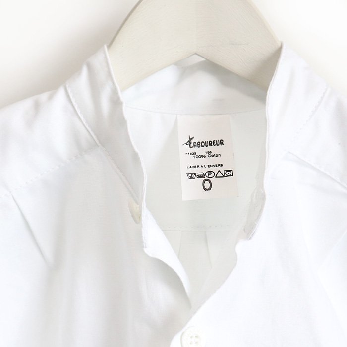 LE LABOUREUR（ラブルール）スタンドカラー ロングシャツ（ホワイト） 詳細画像4