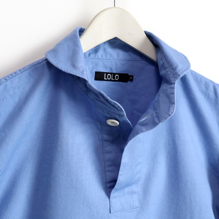  LOLO（ロロ）定番プルオーバーシャツ（ブルー）