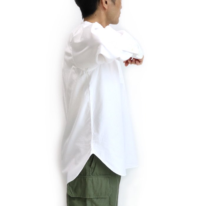ARAN（アラン）“POBC” プルオーバーバンドカラーシャツ（ホワイト） 詳細画像3
