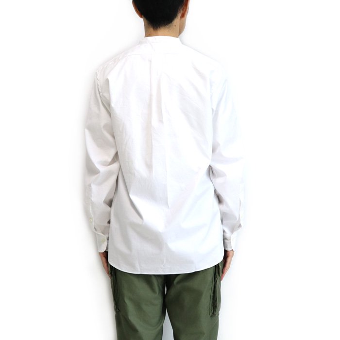 ARAN（アラン）“POBC” プルオーバーバンドカラーシャツ（ホワイト）