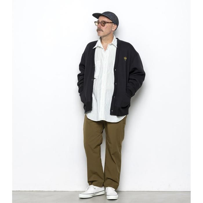 FUJITO フジト ビッグシルエット ワークシャツ ストライプ karatsu FUJITO（フジト）ビッグシルエット ワークシャツ（グリーン