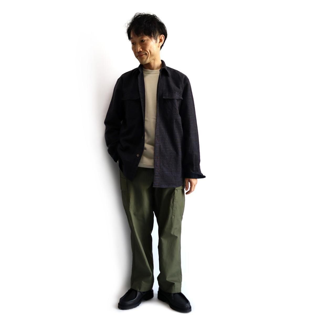 FUJITO（フジト）ハイクシャツ（ブラウンチェック） - 5minutes