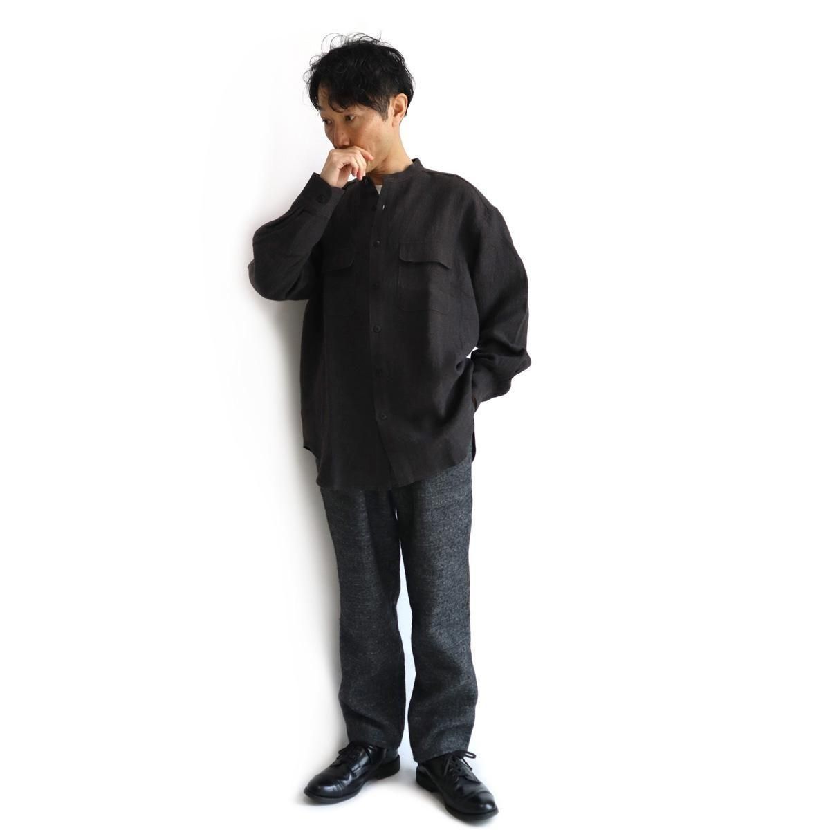 comm. arch.（コム・アーチ）リネン×ウールキャンバス L/S シャツ