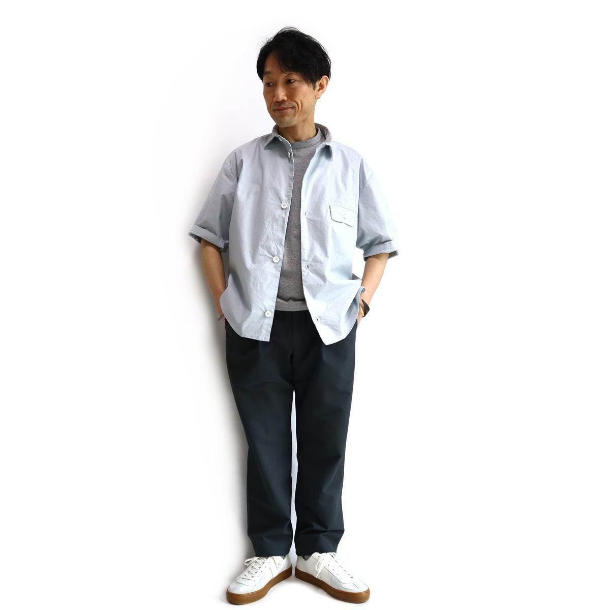 LOLO 半袖シャツ LOLO（ロロ）定番プルオーバー型 半袖シャツ（セージ） - 5minutes