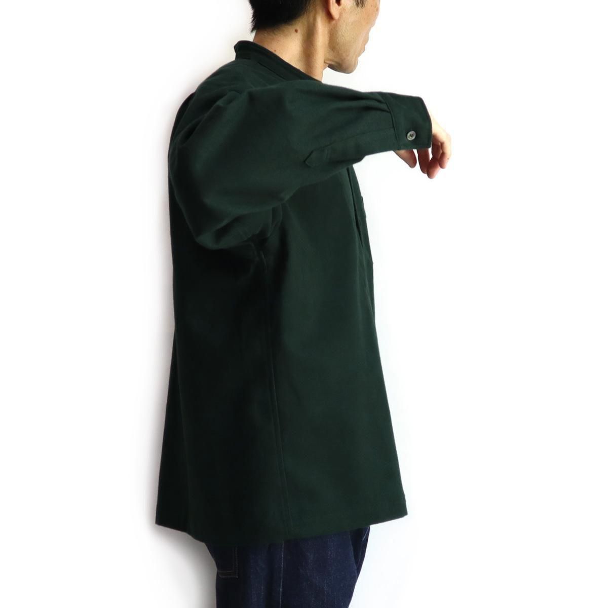 EEL Products イールプロダクツ バイカラーシャツ　グリーン EEL Products イールプロダクツ｜バイカラーシャツ（グリーン）