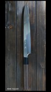 黒崎 優 Yu Kurosaki　柳刃包丁 八寸 (240mm） 白紙鋼　磨き　片刃　紫檀八角