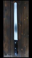 ウェーブナイフ(パン切り包丁) 300mm AUS8鋼　黒合板洋柄　