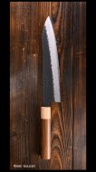恒久 Tsunehisa 牛刀包丁210mm 青紙スーパー ステンクラッド 黒打 槌目 モラド丸