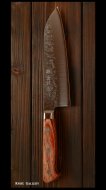 高村刃物 Takamura 三徳包丁(170�) クロマックス鋼 口金付き 合板 洋柄