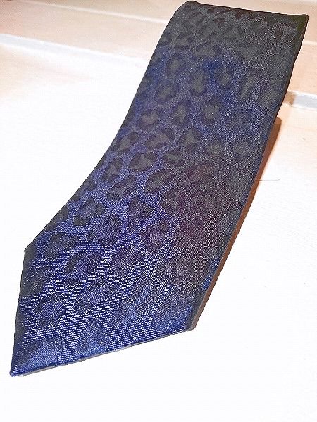 WACKO MARIA (ワコマリア) LEOPARD NECKTIE (レオパードネクタイ) NAVY