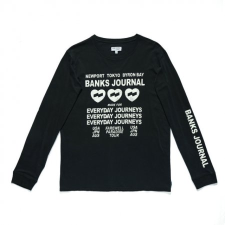 BANKS (バンクス)LOVE STONED L/S TEESHIRT(プリントロンT) DIRTY BLACK