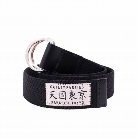 WACKO MARIA (ワコマリア) RUBBER RING BELT (ラバーリングベルト) BLACK