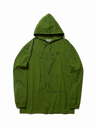 COOTIE (クーティー) Hooded Print L/S Tee (REAPER) (フードプリント