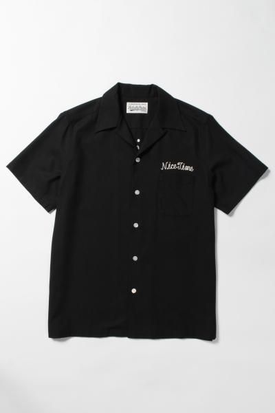 WACKO MARIA (ワコマリア) 50`S SHIRT (TYPE-9) (マリア半袖シャツ) BLACK