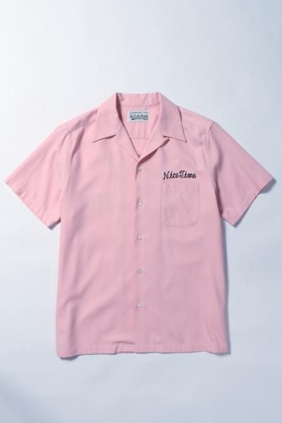 WACKO MARIA (ワコマリア) 50`S SHIRT (TYPE-9) (マリア半袖シャツ) PINK