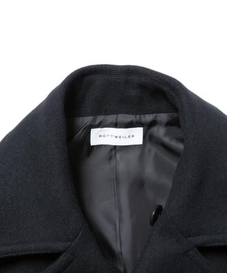 ROTTWEILER (ロットワイラー) WOOL P-COAT (ウールPコート) BLACK