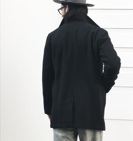 ROTTWEILER (ロットワイラー) WOOL P-COAT (ウールPコート) BLACK