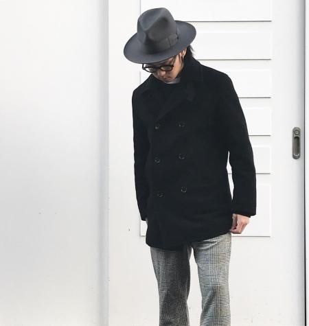 ROTTWEILER (ロットワイラー) WOOL P-COAT (ウールPコート) BLACK