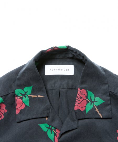 ROTTWEILER (ロットワイラー) ROSE OPEN COLLAR LS SHIRT (ローズ