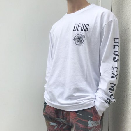 Deus ex Machina (デウスエクスマキナ) Spiral Ls Tee (長袖Tシャツ) WHITE