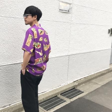 た*う様 ワコマリア(WACKO MARIA) 2022ss 半袖シャツ　紫　ヒ WACKO MARIA (ワコマリア)