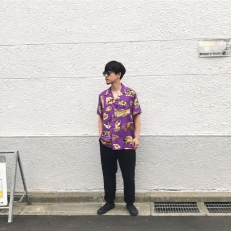 た*う様 ワコマリア(WACKO MARIA) 2022ss 半袖シャツ　紫　ヒ WACKO MARIA (ワコマリア)