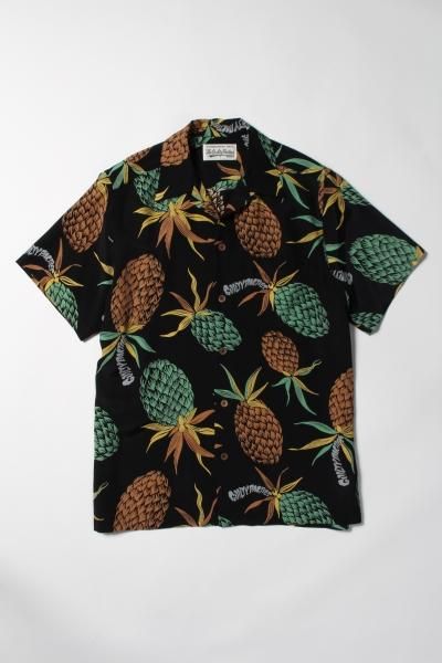 ワコマリア  19SS  HAWAIIAN SHIRT S/S (TYPE-19) パイナップル柄半袖シャツ メンズ S