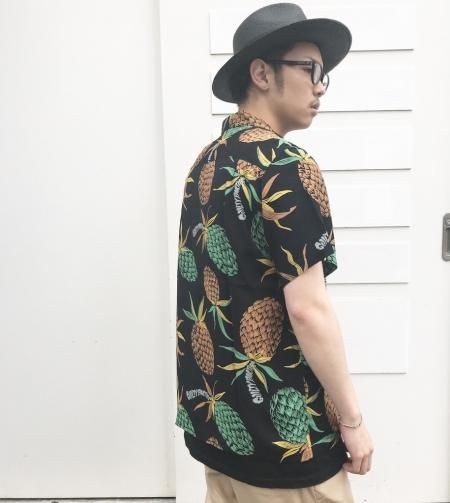 ワコマリア  19SS  HAWAIIAN SHIRT S/S (TYPE-19) パイナップル柄半袖シャツ メンズ S