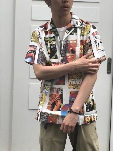 WACKO MARIA (ワコマリア)HIGHTIMES HAWAIIAN SHIRT ( TYPE-1 )(ハイタイムズハワイアン半袖シャツ)  WHITE